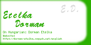 etelka dorman business card
